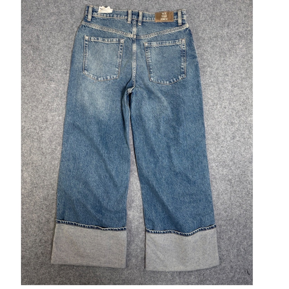 We The Free Final Countdown Low Rise Cuffed Boyfriend Jeans Blue 26 - Picture 4 of 10